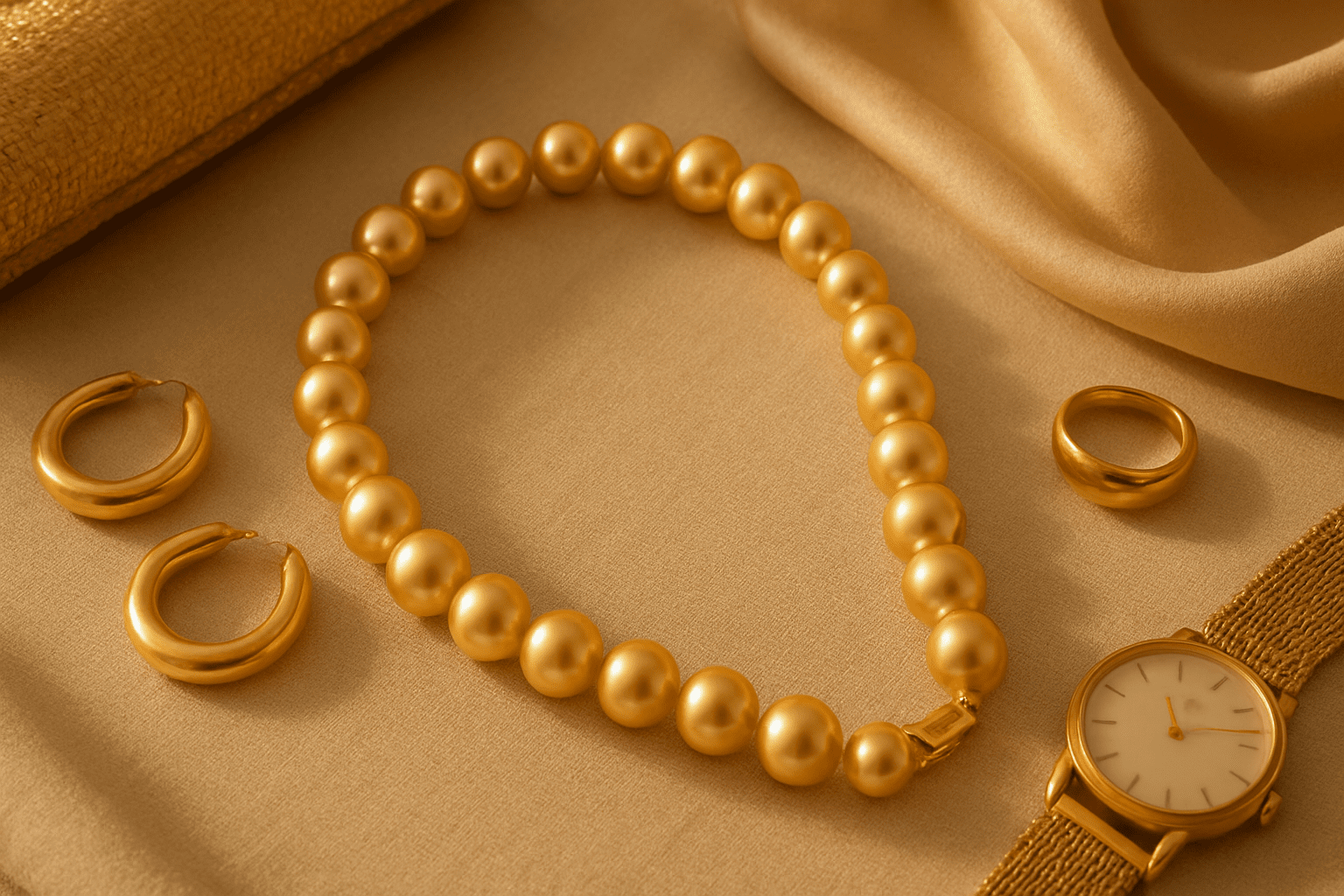 Styling av gyllene pärlor