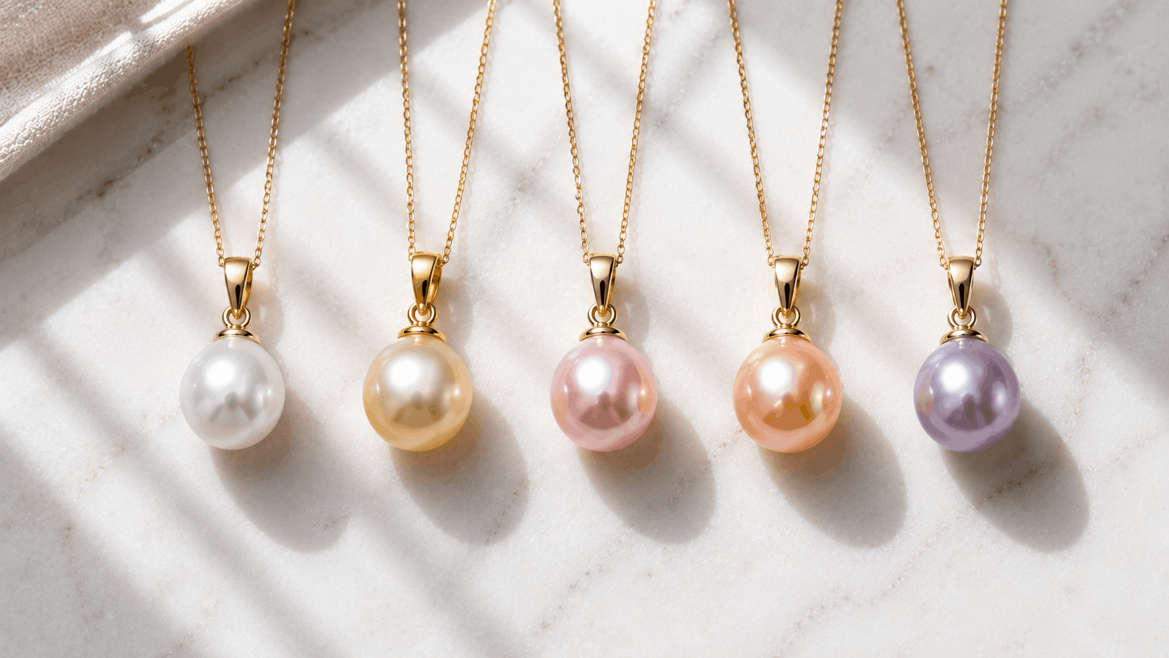04. Freshwater Pearl Pendant-färger — Matchning till hudton