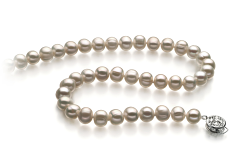 6-7mm Sötvatten Halsband i Lycka Vit