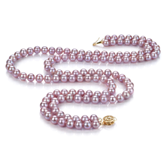 6-6.5mm Sötvatten Halsband i Försäljning Lavendel