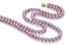 6-6.5mm Sötvatten Halsband i Försäljning Lavendel