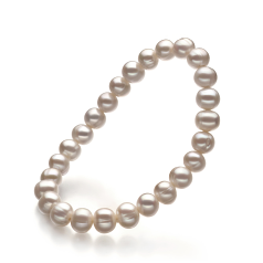 6-7mm Sötvatten Armband i Lycka Vit