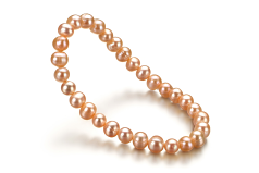 6-7mm Sötvatten Armband i Lycka Rosa
