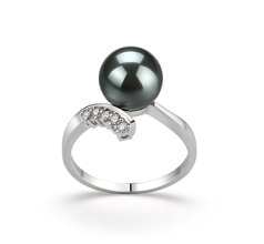 8-9mm Tahitiska Ringa i Graciöst Svart