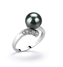 8-9mm Tahitiska Ringa i Graciöst Svart