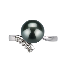 8-9mm Tahitiska Ringa i Graciöst Svart