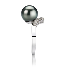 8-9mm Tahitiska Ringa i Graciöst Svart