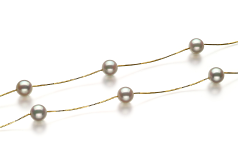 6-7mm japanska Akoya Halsband i Tennbägare Vit