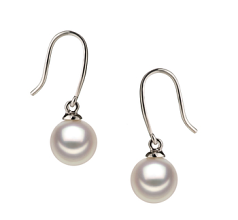 7-8mm japanska Akoya Örhängen Set i Jag är ledsen, det finns ingen direkt översättning för "Yoko" som är relevant för försäljning och marknadsföring på svenska. Vit