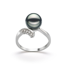 8-9mm japanska Akoya Ringa i Grace: Elegans Svart