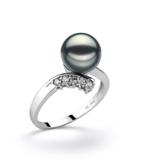 8-9mm japanska Akoya Ringa i Grace: Elegans Svart