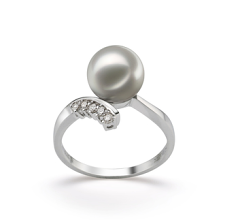 8-9mm japanska Akoya Ringa i Grace - Grundlig Vit