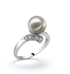 8-9mm japanska Akoya Ringa i Grace - Grundlig Vit
