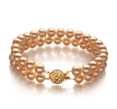 6-7mm Sötvatten Armband i Säljare Rosa