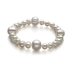 6-11mm Sötvatten Armband i Harvina Vit