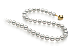 6.5-7mm japanska Akoya Halsband i Hanadama 23-tum Vit