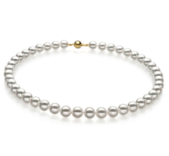 8.5-9mm japanska Akoya Halsband i Hanadama 16 tum Vit