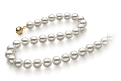 8.5-9mm japanska Akoya Halsband i Hanadama 16 tum Vit