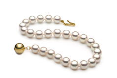 6.5-7mm japanska Akoya Armband i Hanadama 7,5 tum Vit