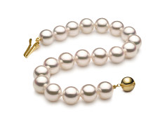 7.5-8mm japanska Akoya Armband i Hanadama 7,5 tum Vit