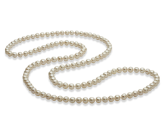 5-6mm Sötvatten Halsband i 30 tum Vit