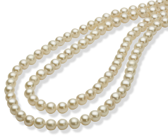 5-6mm Sötvatten Halsband i 30 tum Vit