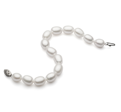 8.5-9.5mm Sötvatten Armband i Sänka Vit