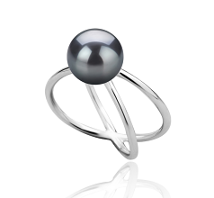8-9mm Sötvatten Ringa i Etsy Färgad svart