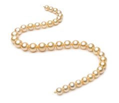 9.3-13.2mm Söderhavet Halsband i 18 tum Guld