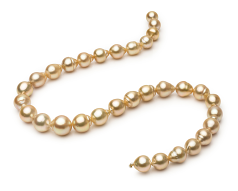 10.1-12.5mm Söderhavet Halsband i Guld 18 tum Guld