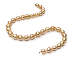 10.1-12.5mm Söderhavet Halsband i 18 tum Guld