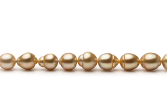 10.1-12.5mm Söderhavet Halsband i 18 tum Guld