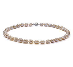 10-11mm Sötvatten Halsband i Släpp Rosa
