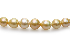 10-14mm Söderhavet Halsband i 18 tum Guld
