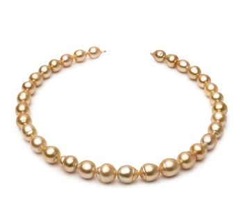 10.1-12.5mm Söderhavet Halsband i 18 tum Guld