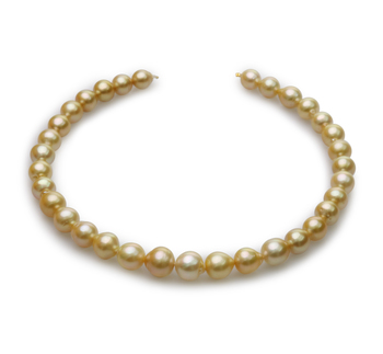 10-14mm Söderhavet Halsband i 18 tum Guld