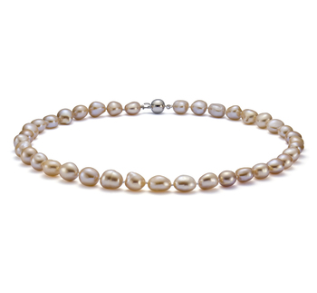10-11mm Sötvatten Halsband i Släpp Rosa
