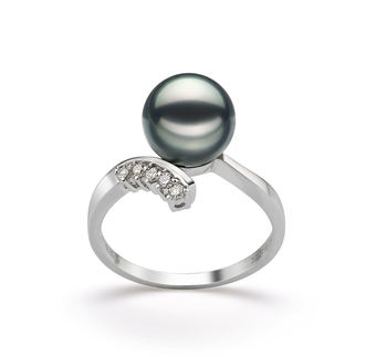 8-9mm japanska Akoya Ringa i Grace: Elegans Svart