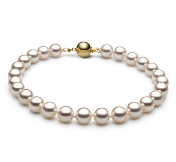 6.5-7mm japanska Akoya Armband i Hanadama 7,5 tum Vit