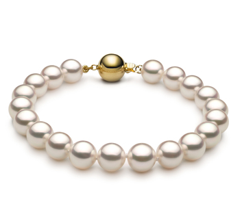 7.5-8mm japanska Akoya Armband i Hanadama 8 tum Vit
