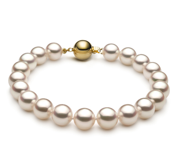 8.5-9mm japanska Akoya Armband i Hanadama 8-tum Vit
