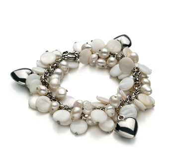 6-7mm Sötvatten Armband i Harmoni Vit